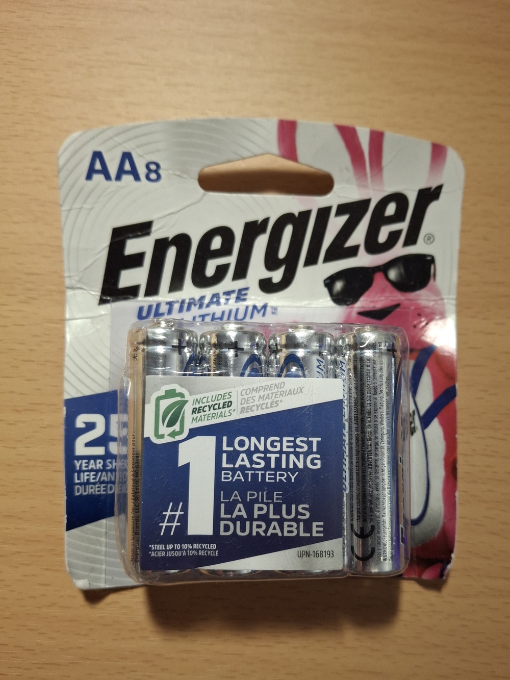 Energizer Ultimate Lithium AA 1.5V Batteries 8-Pack 8 Count (AA8)